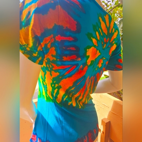 TIE DYE *2 Colors Avail*Rayon Stretch T- Shirt Top OS-NEW - Picture 5 of 6